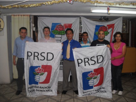(Vicepresidente JR LC), Pedro Ramirez (Secretario PR LC), Alejandro Urrutia (Candidato a Concejal LC), Enrique Gajardo (Vicepresidente PR), Felipe Alvear (Presidente JR LC), Fresia Urrutia (Presidenta JR LC).